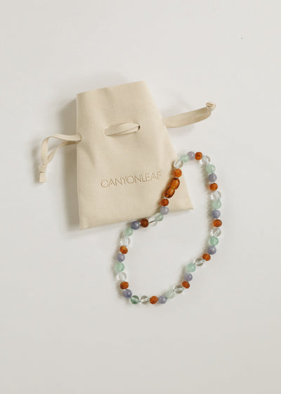 Baltic Sea Amber & Natural Gemstone Bracelet/Anklet