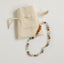 Collier en perles d'ambre de la mer Baltique et de pierres précieuses naturelles