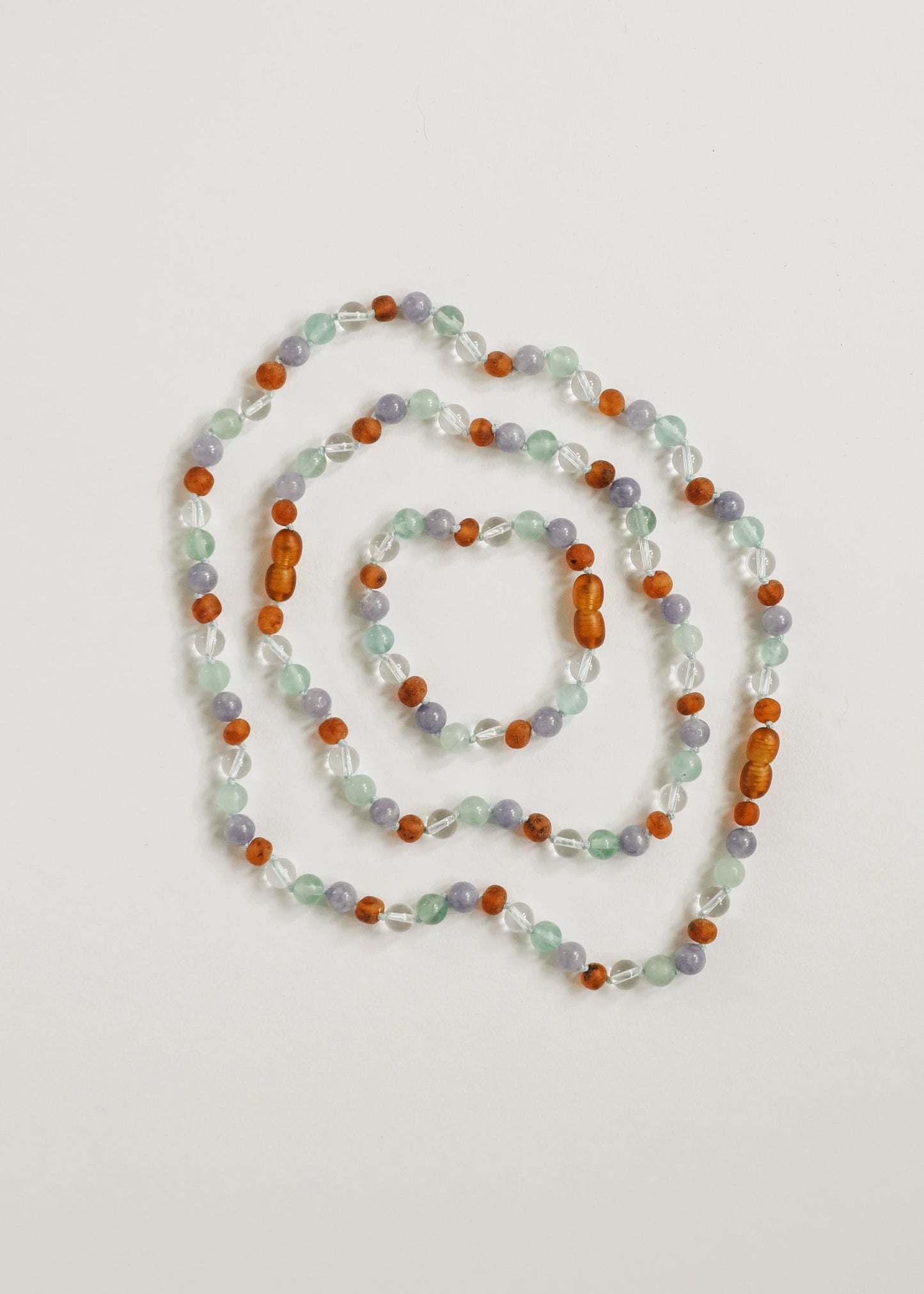 Baltic Sea Amber & Natural Gemstone Bracelet/Anklet