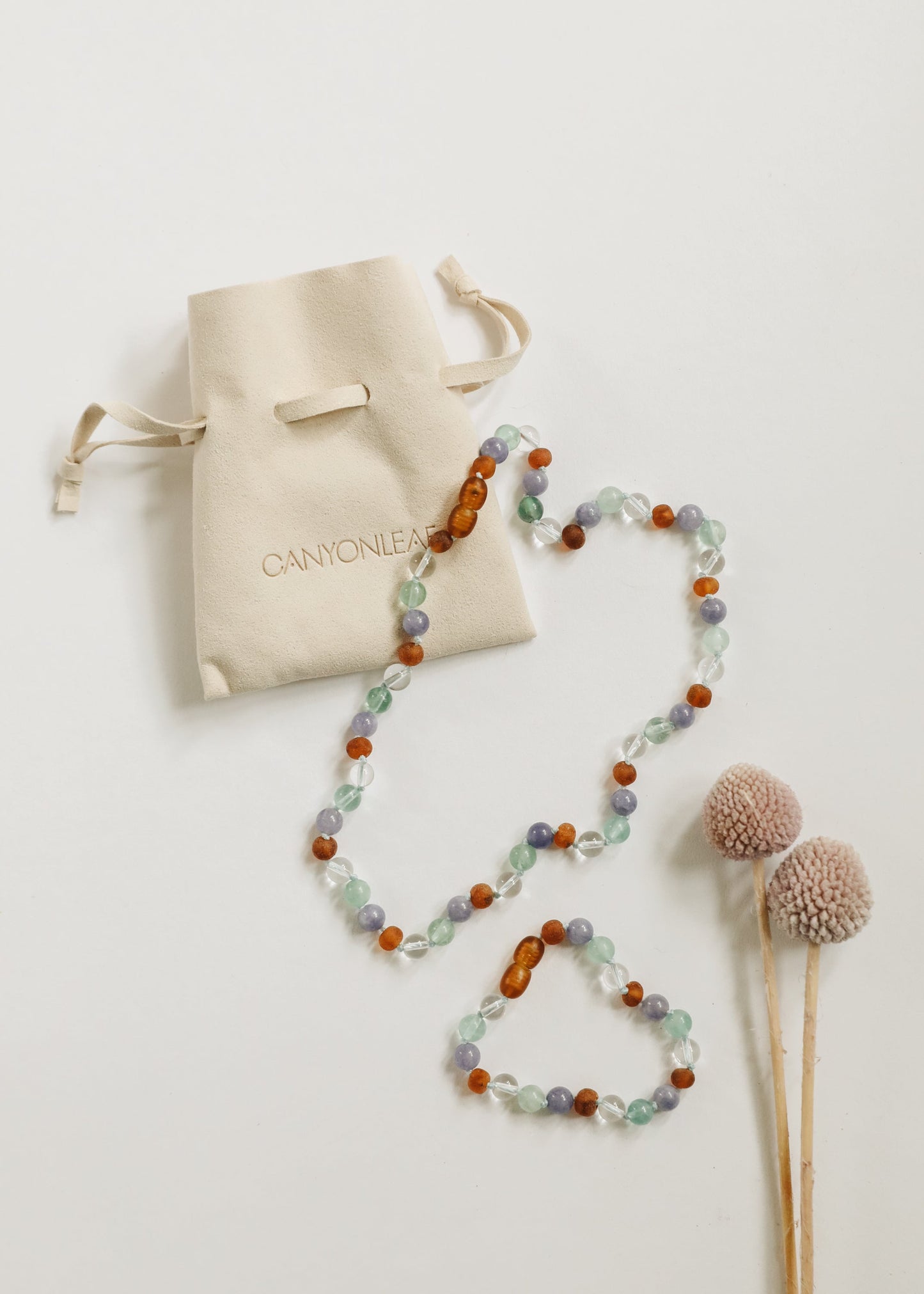 Baltic Sea Amber & Natural Gemstone Bracelet/Anklet