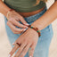 Bracelet ou cheville en ambre de la mer Baltique et aventurine