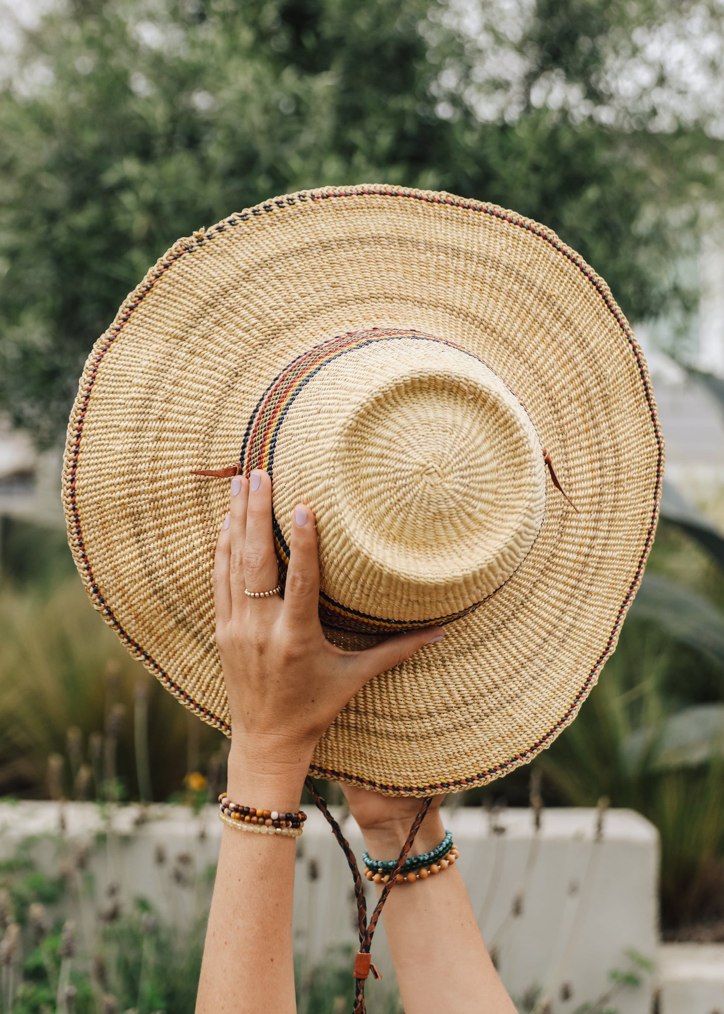 Sombrero de sol tejido a mano