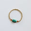Pulsera de Turquesa Natural y Ámbar Báltico con Relleno de Oro de 14K