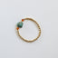 Pulsera de Turquesa Natural y Ámbar Báltico con Relleno de Oro de 14K