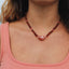 Cognac Baltic Sea Amber || Cherry + Rose Quartz || Necklace - Korvel