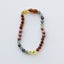 Raw Baltic Sea Amber + Stone Rainbow || Anklet • Bracelet - Korvel