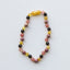 Raw Honey Baltic Sea Amber : Smokey Quartz + Rhodonite|| Anklet or Bracelet - Korvel