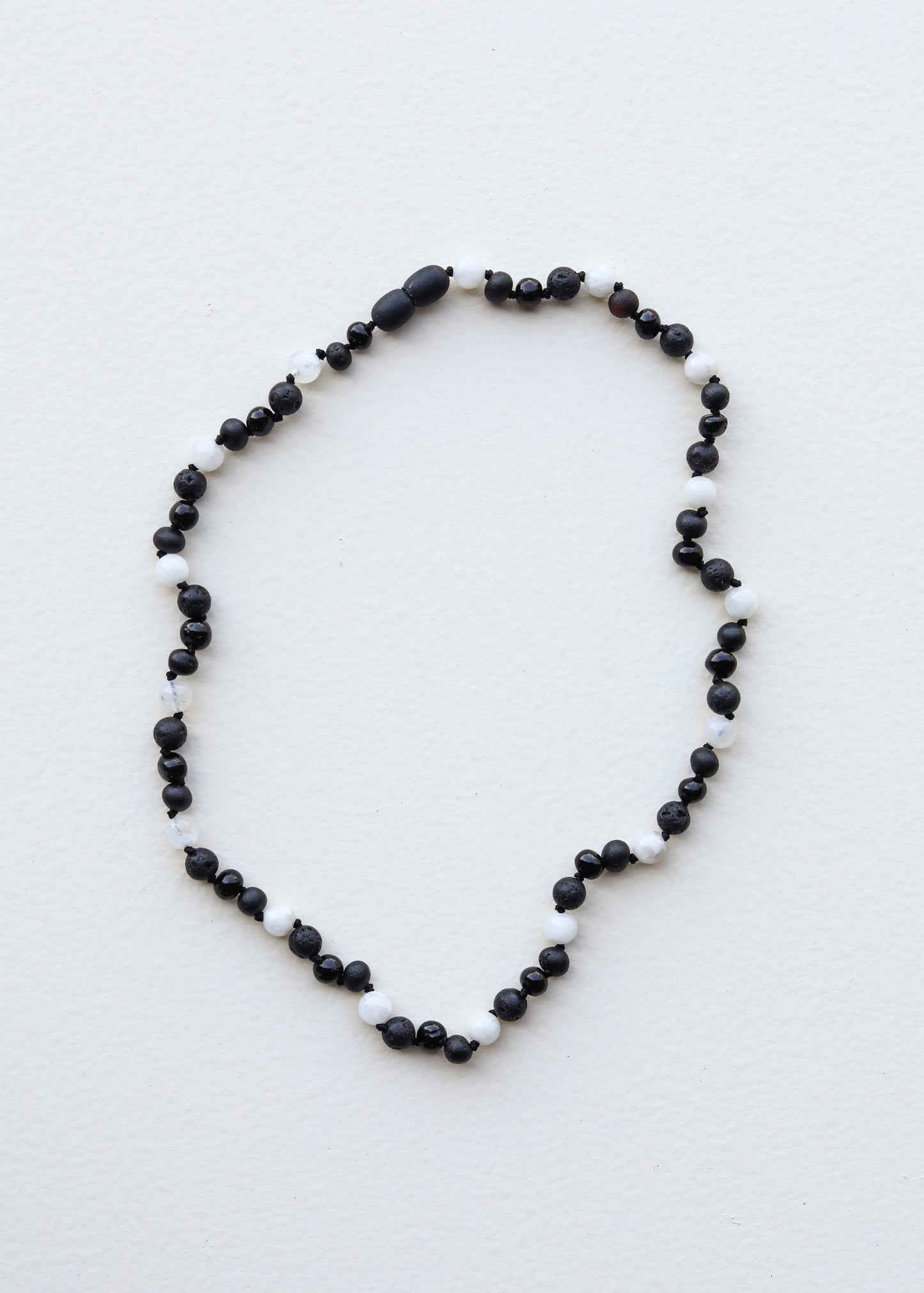 Raw Black Baltic Amber + Moonstone || Necklace - Korvel