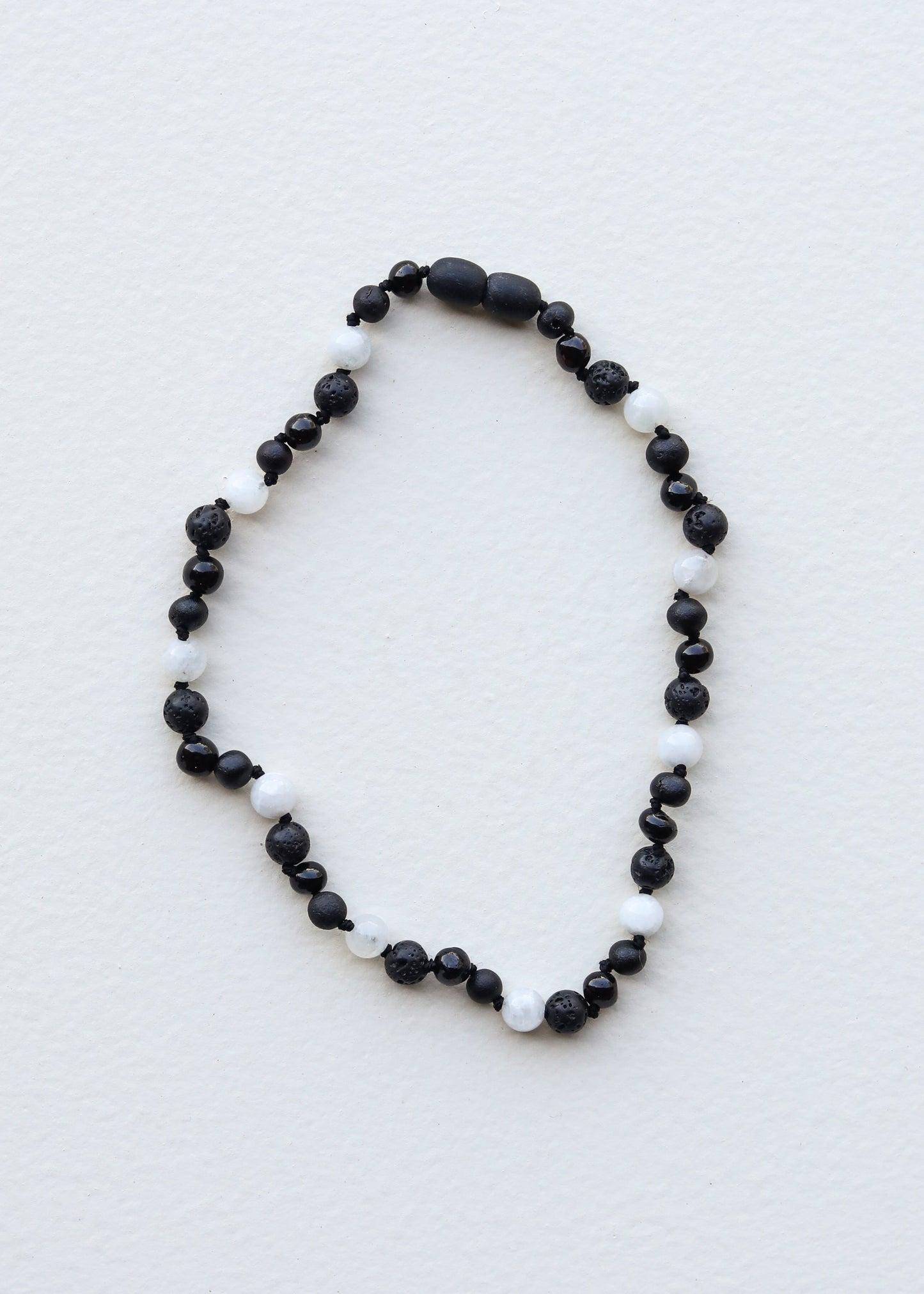Raw Black Baltic Amber + Moonstone || Necklace - Korvel