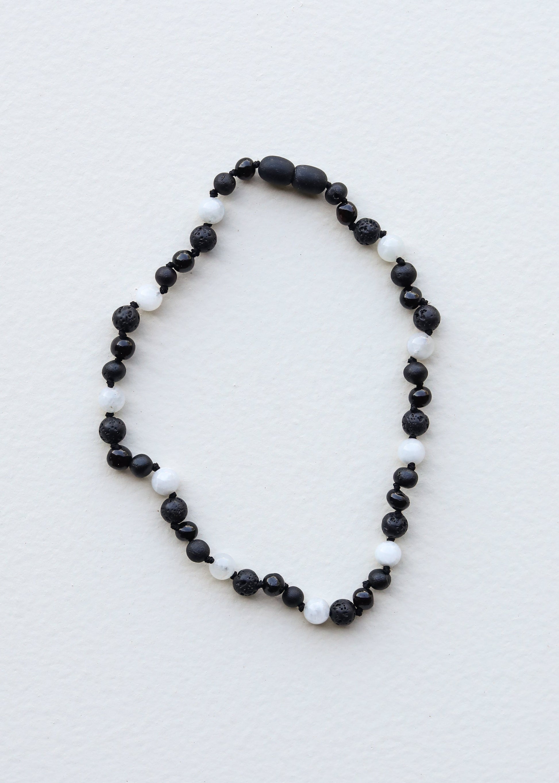 Raw Black Baltic Amber + Moonstone || Necklace - Korvel