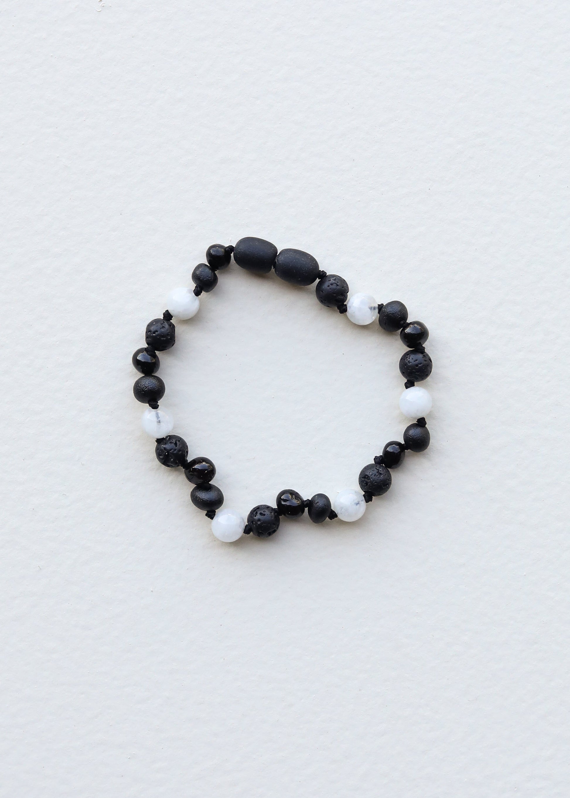 Raw Black Baltic Amber + Moonstone || Necklace - Korvel