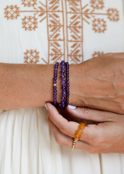 Pulsera de Adulto de Amatista Pulida
