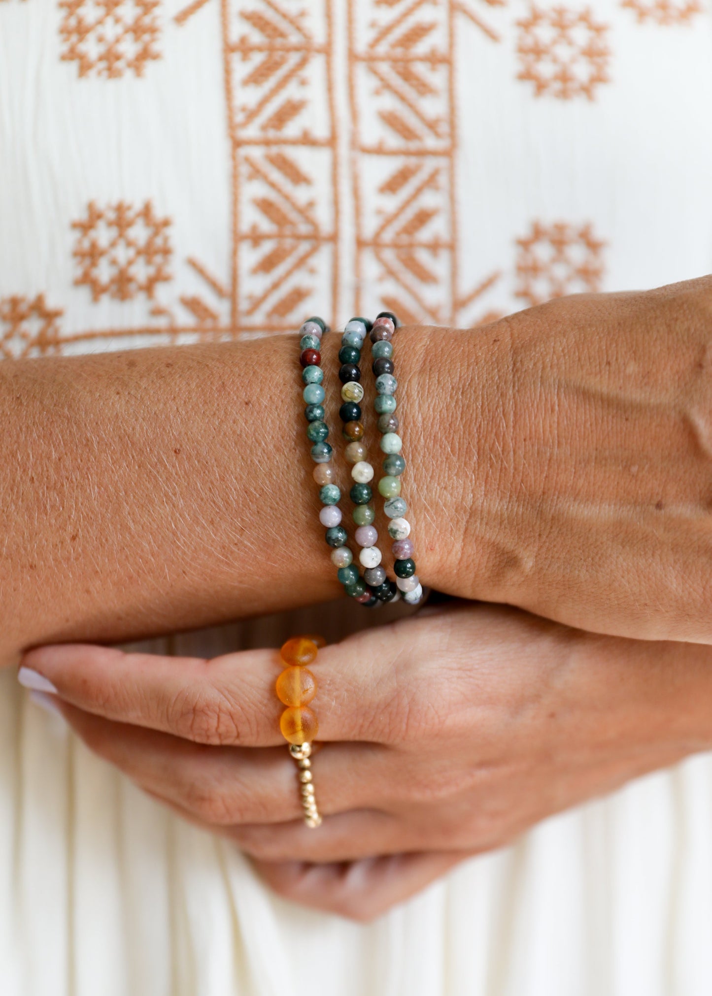 Polished Agate Adult Bracelet