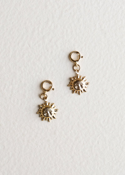 Charm Soleil en Or 14K Rempli