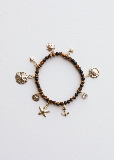 Polished Tiger's Eye Adult Bracelet