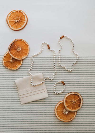 Pure Gemstone & Pearl Necklace and Bracelet Gift Set