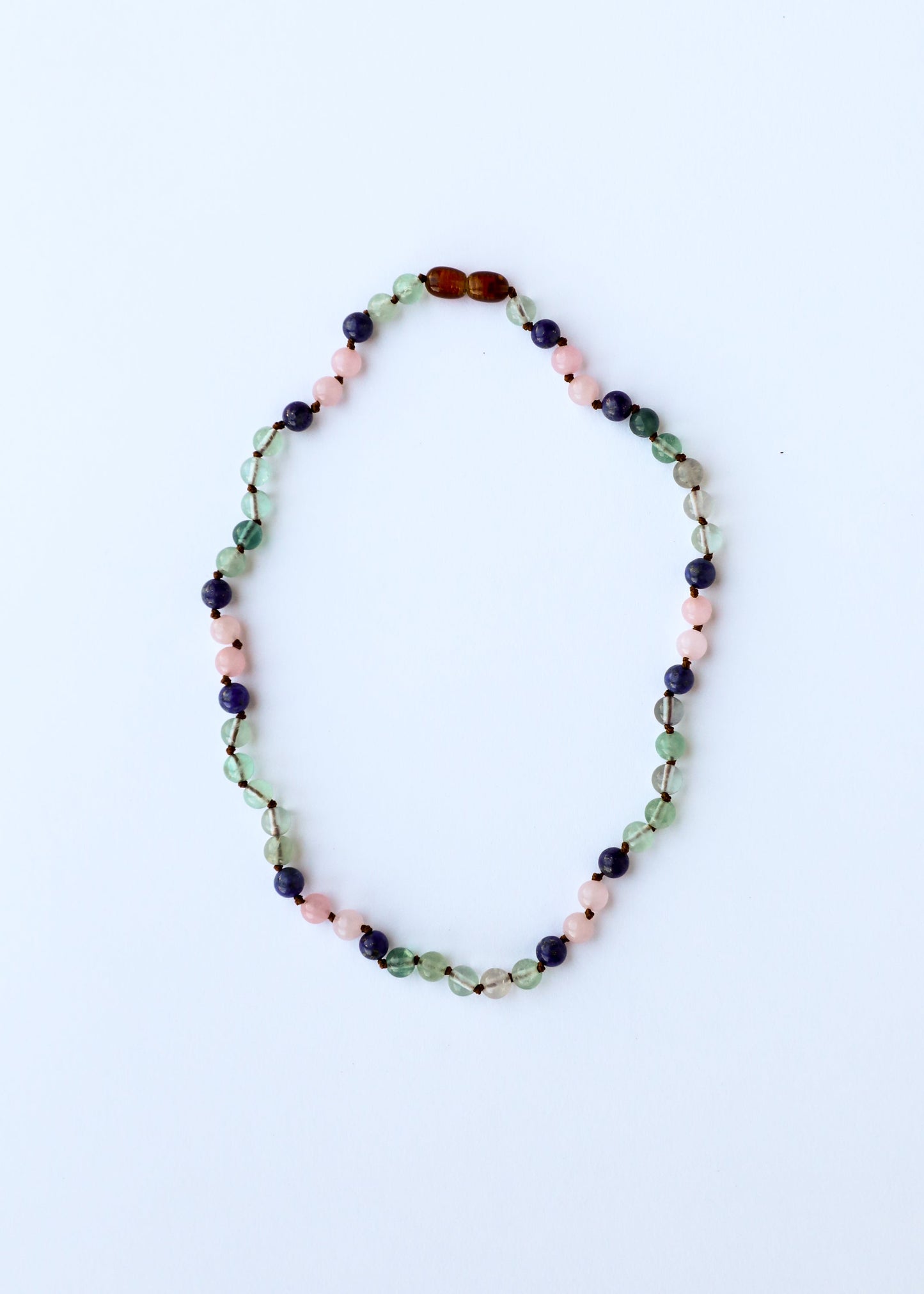 Fluorite + Lapis Lazuli + Rose Quartz || Gemstone Necklace - Korvel