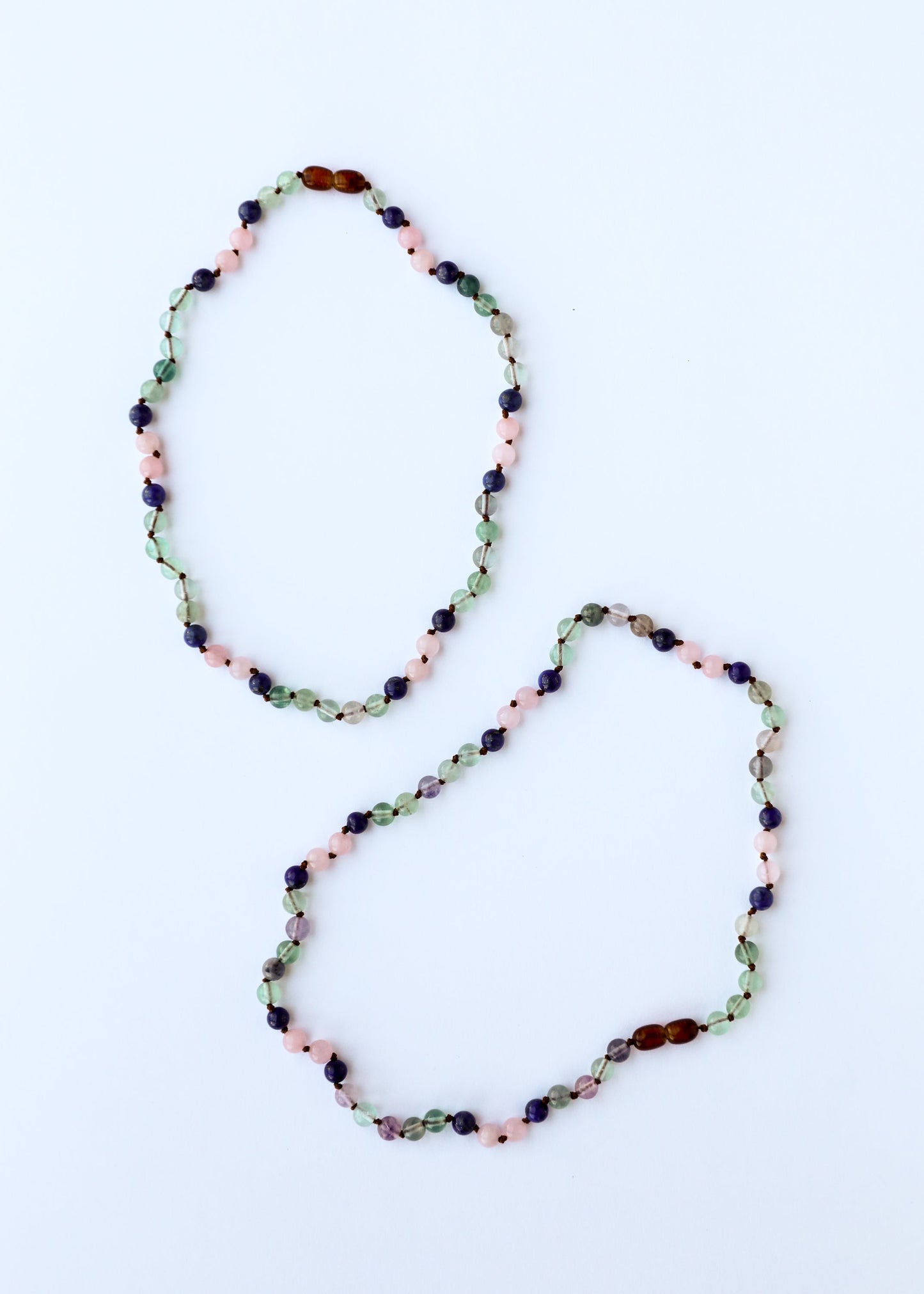 Fluorite + Lapis Lazuli + Rose Quartz || Gemstone Necklace - Korvel