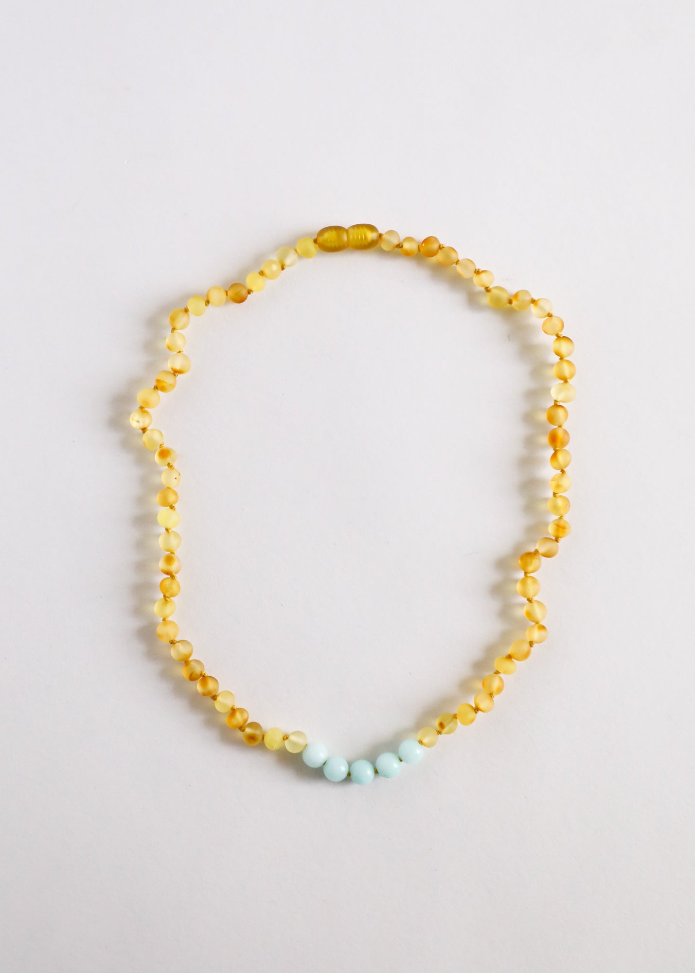 Raw Honey Baltic Amber + Amazonite || Necklace - Korvel