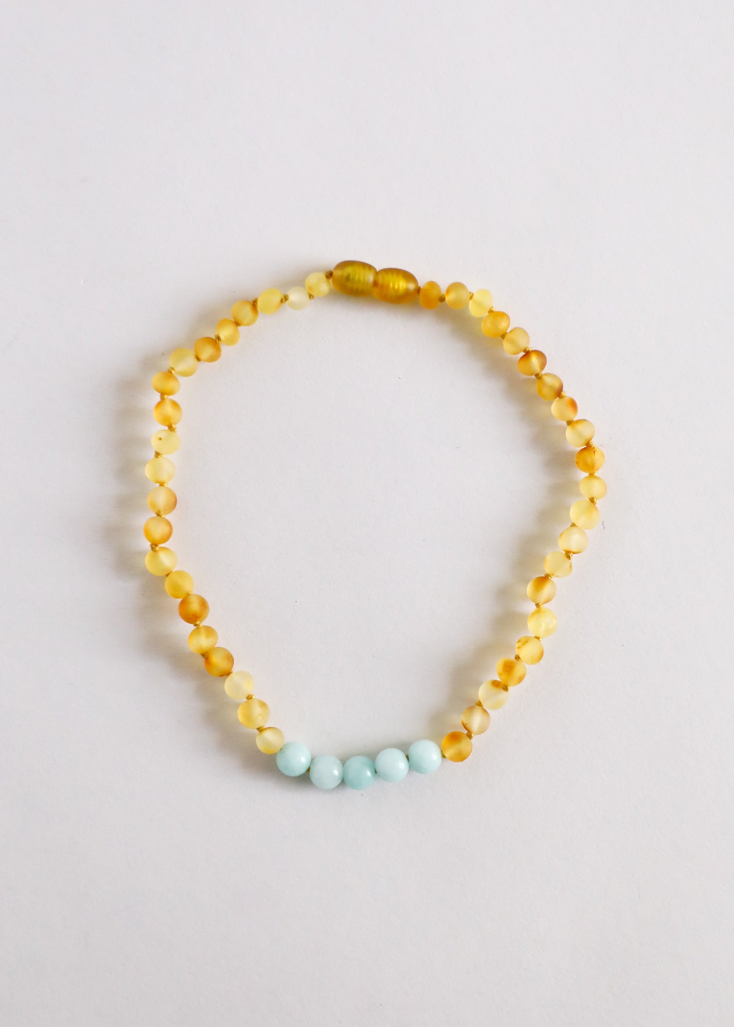 Raw Honey Baltic Amber + Amazonite || Necklace - Korvel