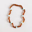 Raw Cognac Baltic Amber & Amazonite Halo Necklace
