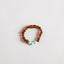 Tobillera o pulsera de ámbar báltico crudo y amazonita