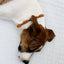 Pet Necklace: Raw Baltic Amber & Natural Green Jade