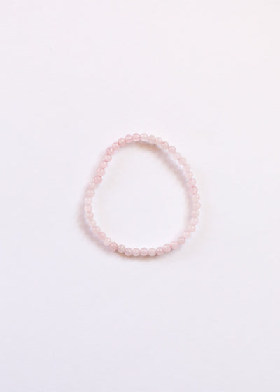 Pulsera de Cuarzo Rosa Pulido