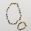Raw Baltic Amber and Pearl Bracelet with Pink Gemstones