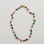 Raw Baltic Amber and Pearl Necklace with Pink Gemstones