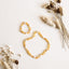Conjunto de Collar Halo de Ámbar Báltico y Perlas de Miel Cruda