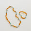 Raw Honey Baltic Amber and Natural Turquoise + Rose Quartz || Necklace - Korvel