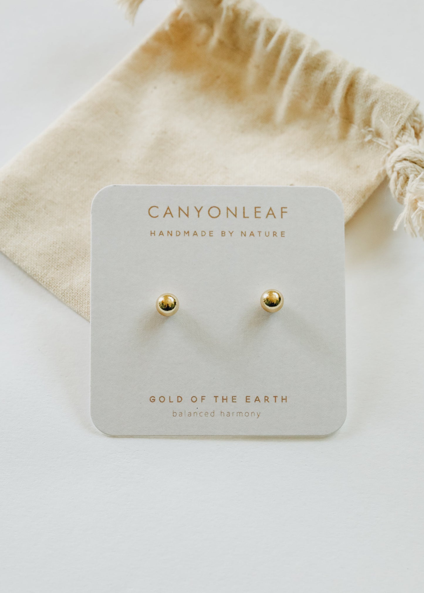 18K Gold Vermeil Ball Earrings - Everyday Simple Studs