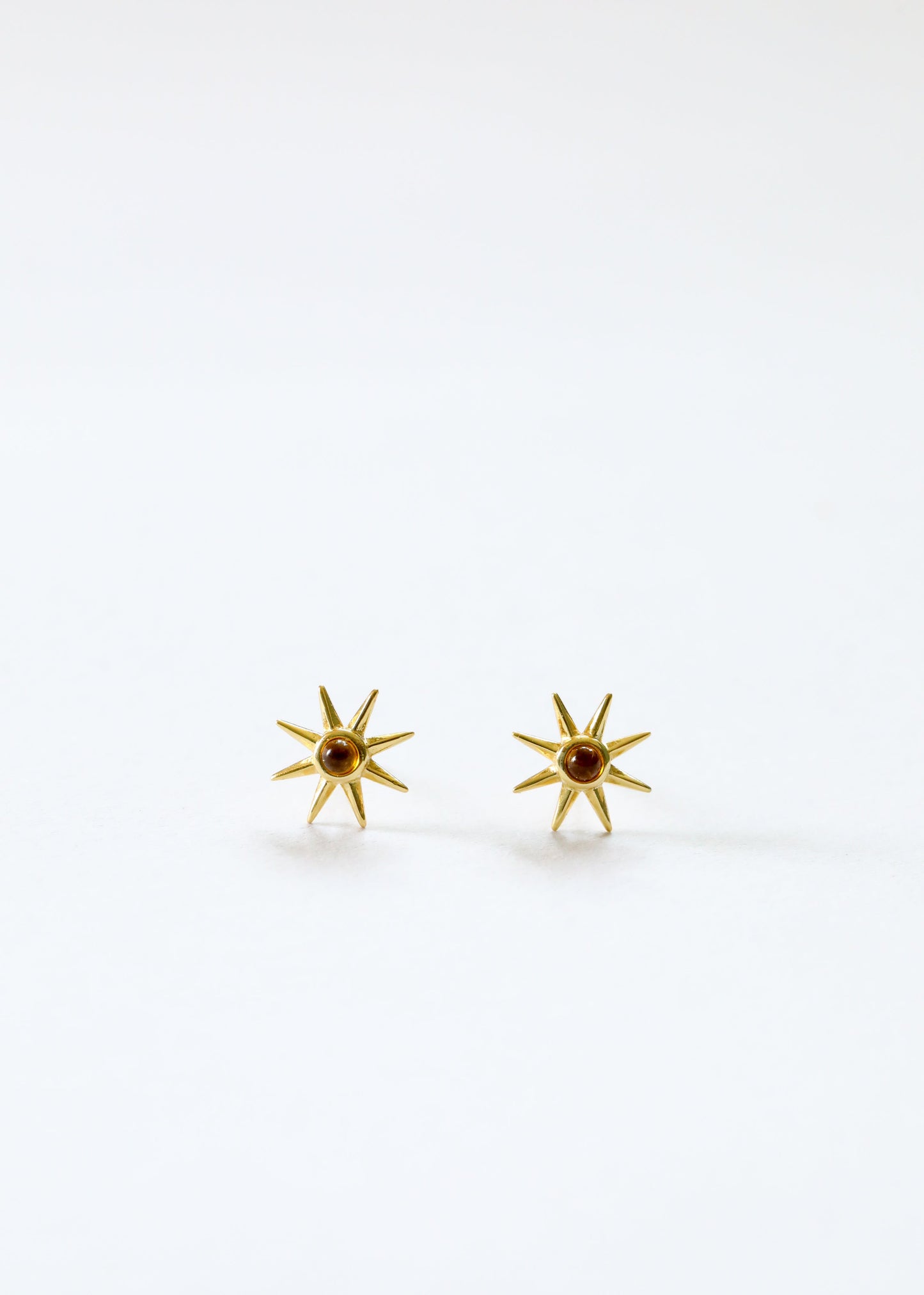 Boucles d'oreilles en ambre de la mer Baltique et vermeil d'or 18K Sunshine