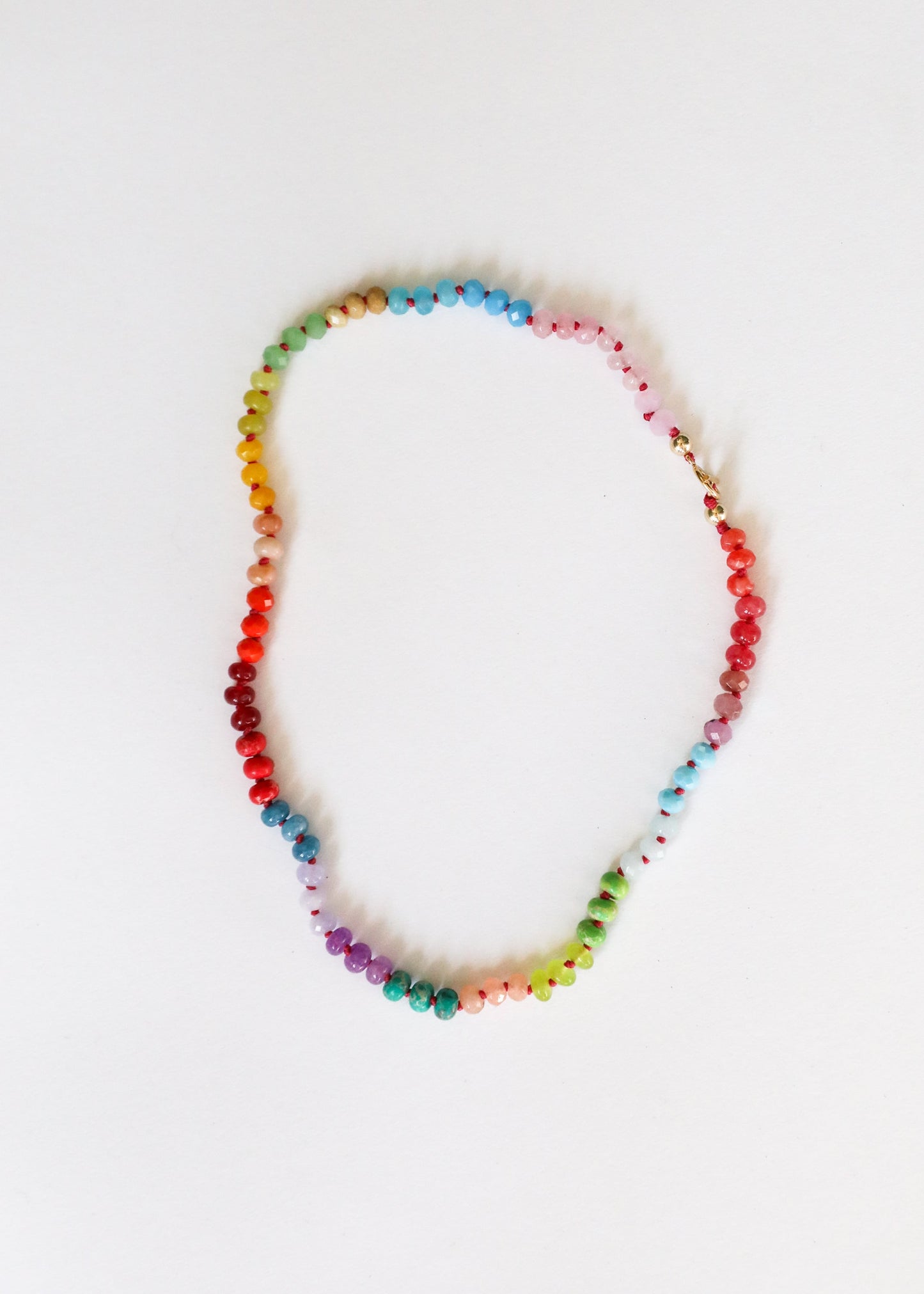 Natural Gemstone Necklace with 14k Gold Filled Toggle
