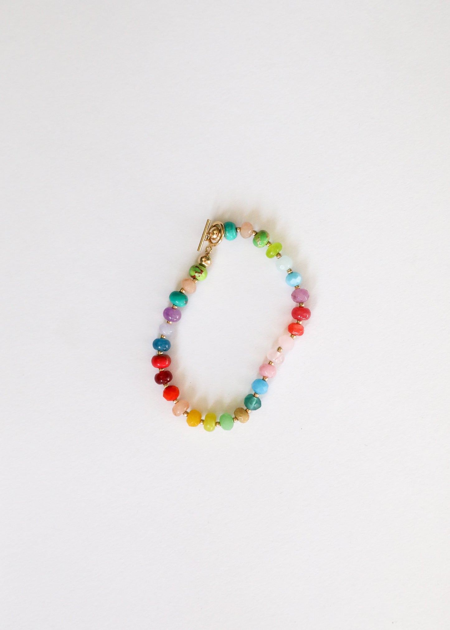 Bracelet en Gemmes Naturelles avec Fermoir en Or 14k