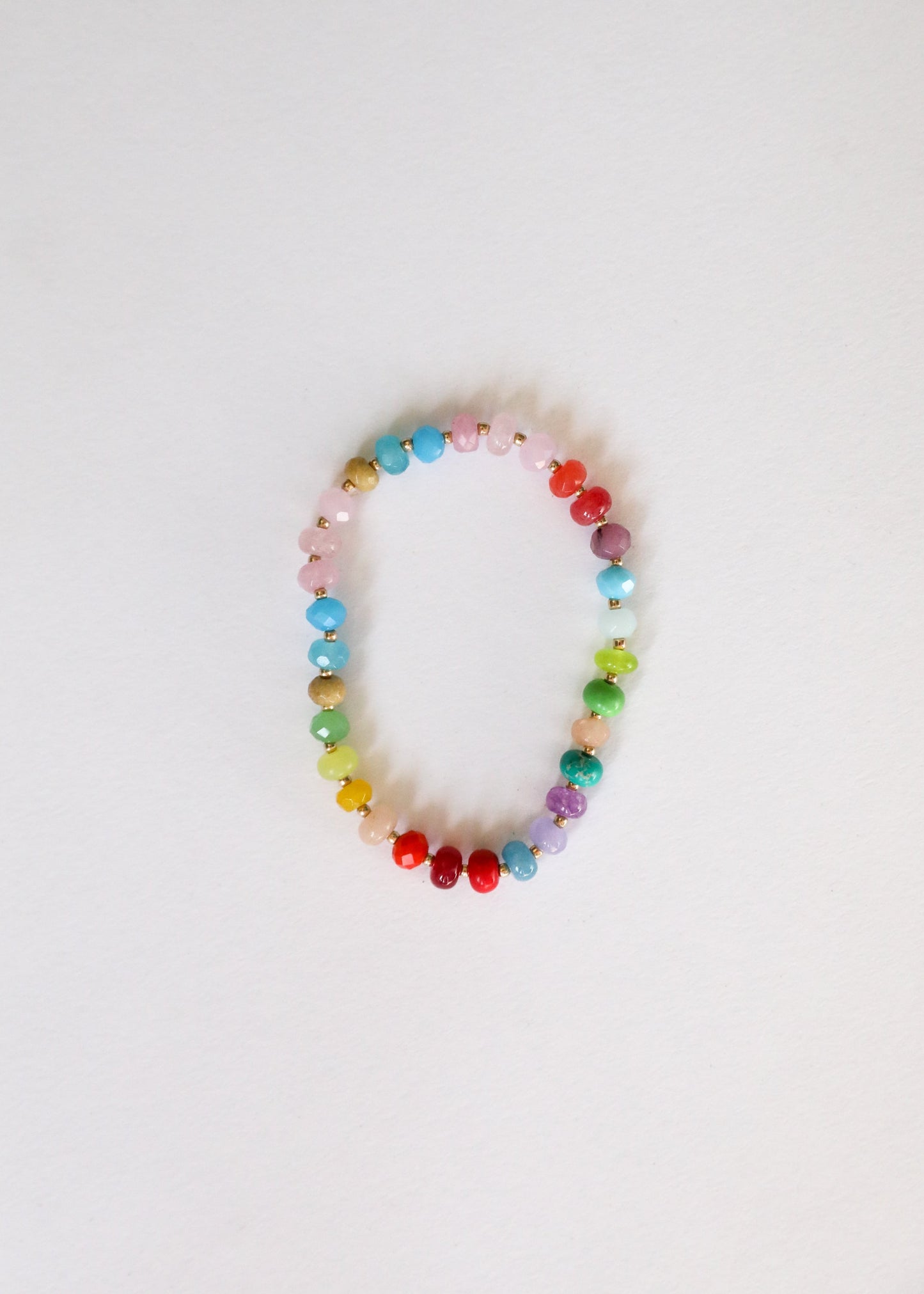 Bracelet en Gemmes Naturelles avec Fermoir en Or 14k