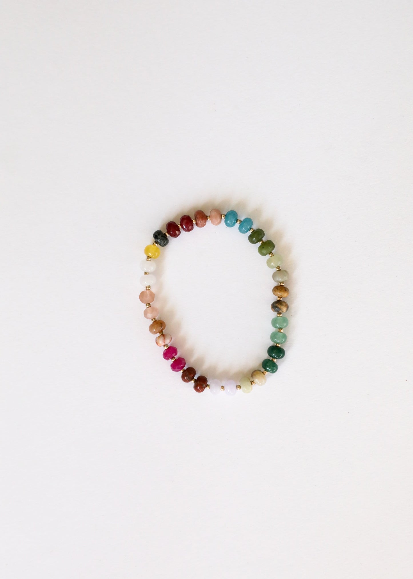 Natural Gemstone Bracelet with 14k Gold Filled Toggle - Sedona