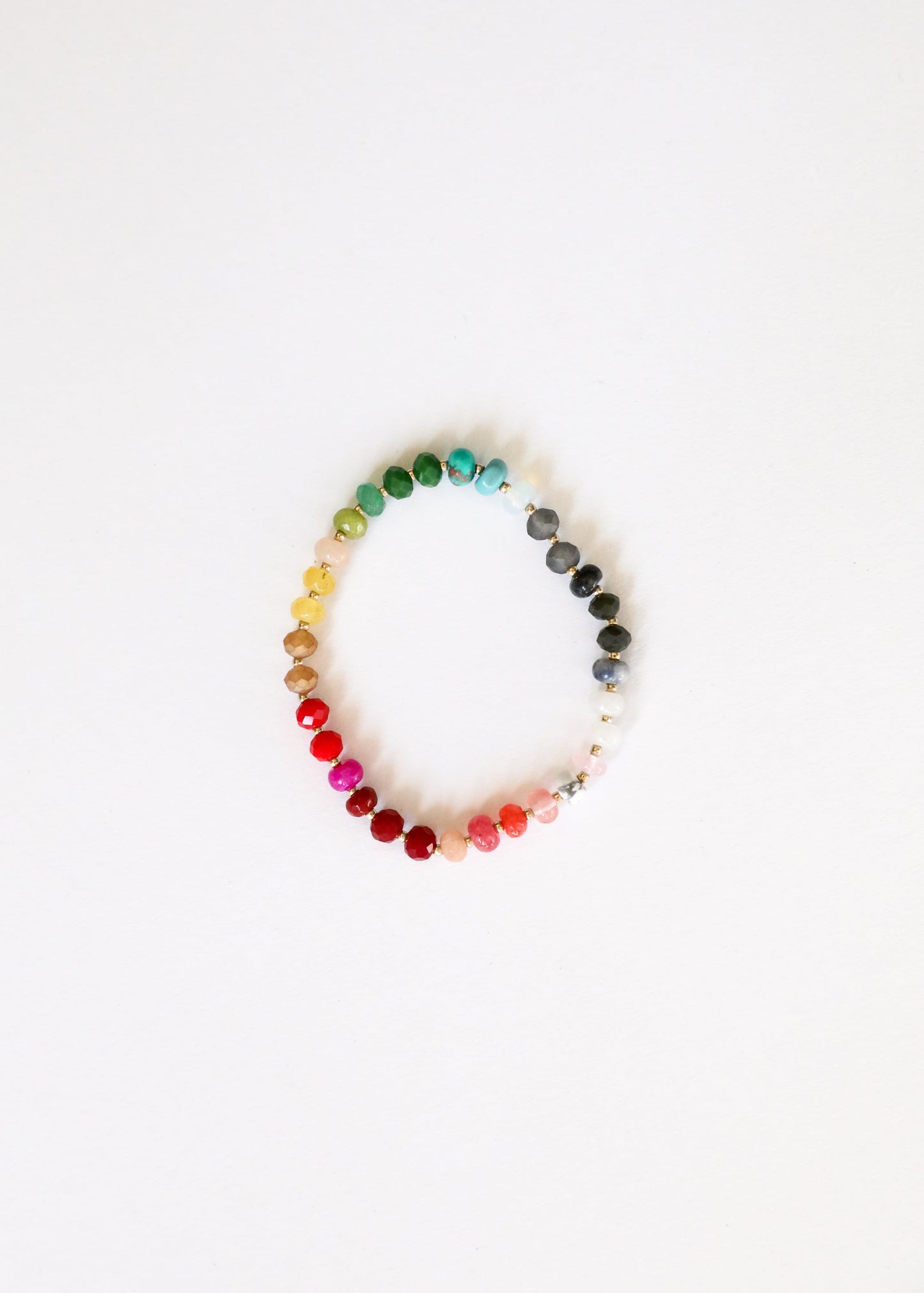 Bracelet en Gemmes Naturelles avec Fermoir en Or 14k
