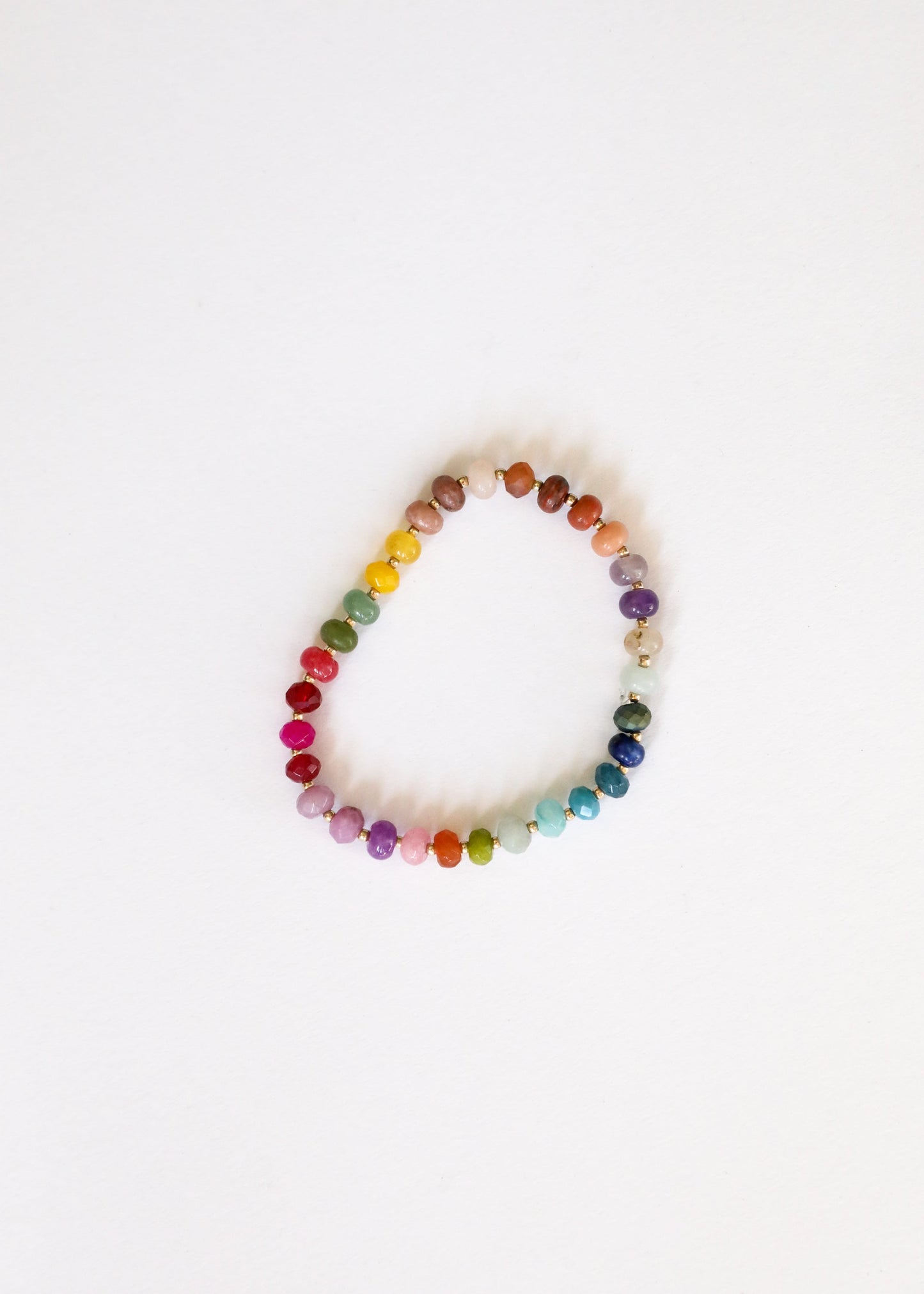 Natural Gemstone Bracelet with 14k Gold Filled Toggle