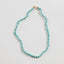Collier en turquoise et or 14 carats avec fermoir à bascule