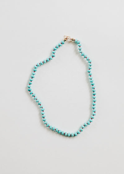 Collar de Toggle de Turquesa y Oro de 14k