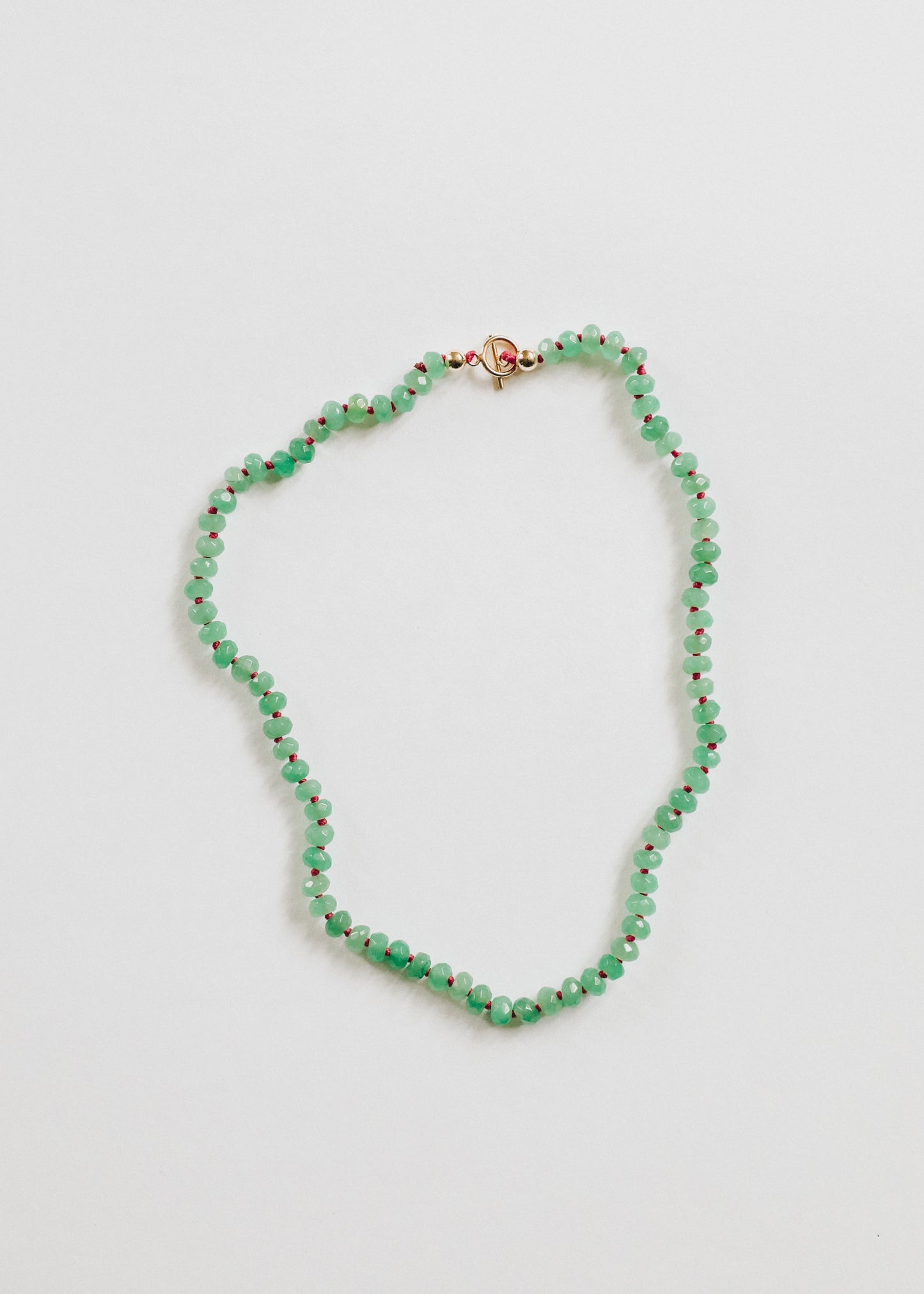 Natural Aventurine & 14k Gold Filled Toggle Necklace