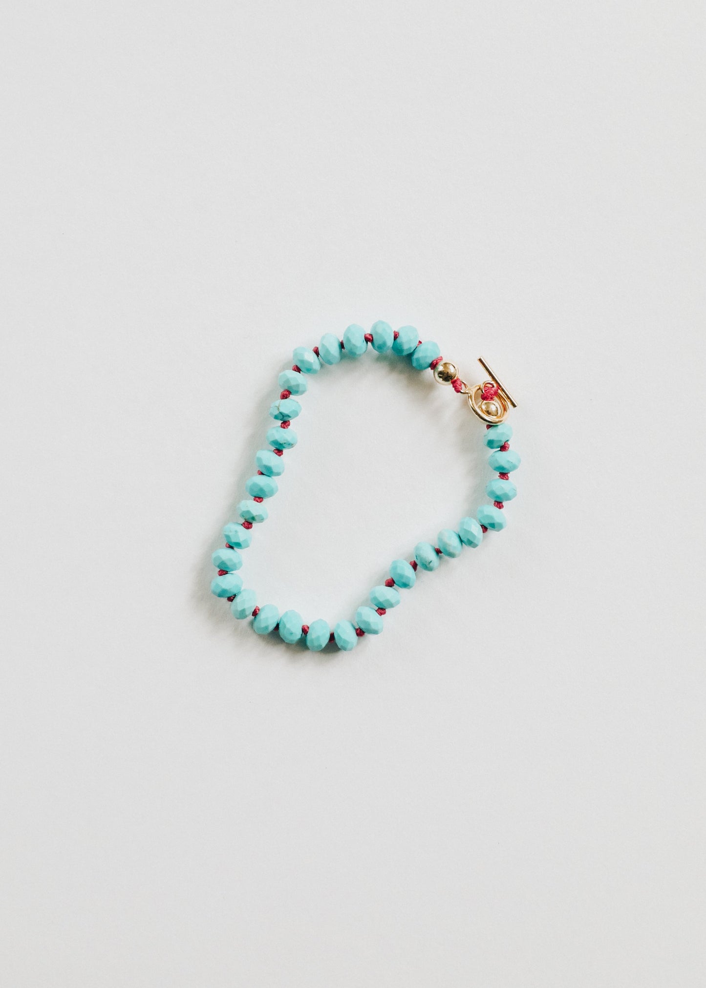 Turquoise & 14k Gold Filled Toggle Bracelet or Anklet