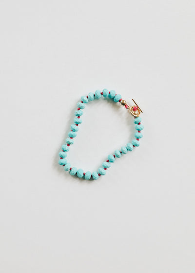 Turquoise & 14k Gold Filled Toggle Bracelet or Anklet