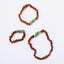 Bracelet ou anklet en ambre cognac brut de la mer Baltique et aventurine