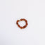 Bague extensible en ambre baltique cognac brut et or 14 carats