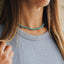 Collier en turquoise et or 14 carats avec fermoir à bascule
