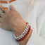 Red Jasper 14k Gold Filled Sun + Moon Stretch Bracelet