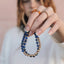 Pulsera de Estiramiento de Lapis Lazuli y Oro Relleno de 14k Sol + Luna